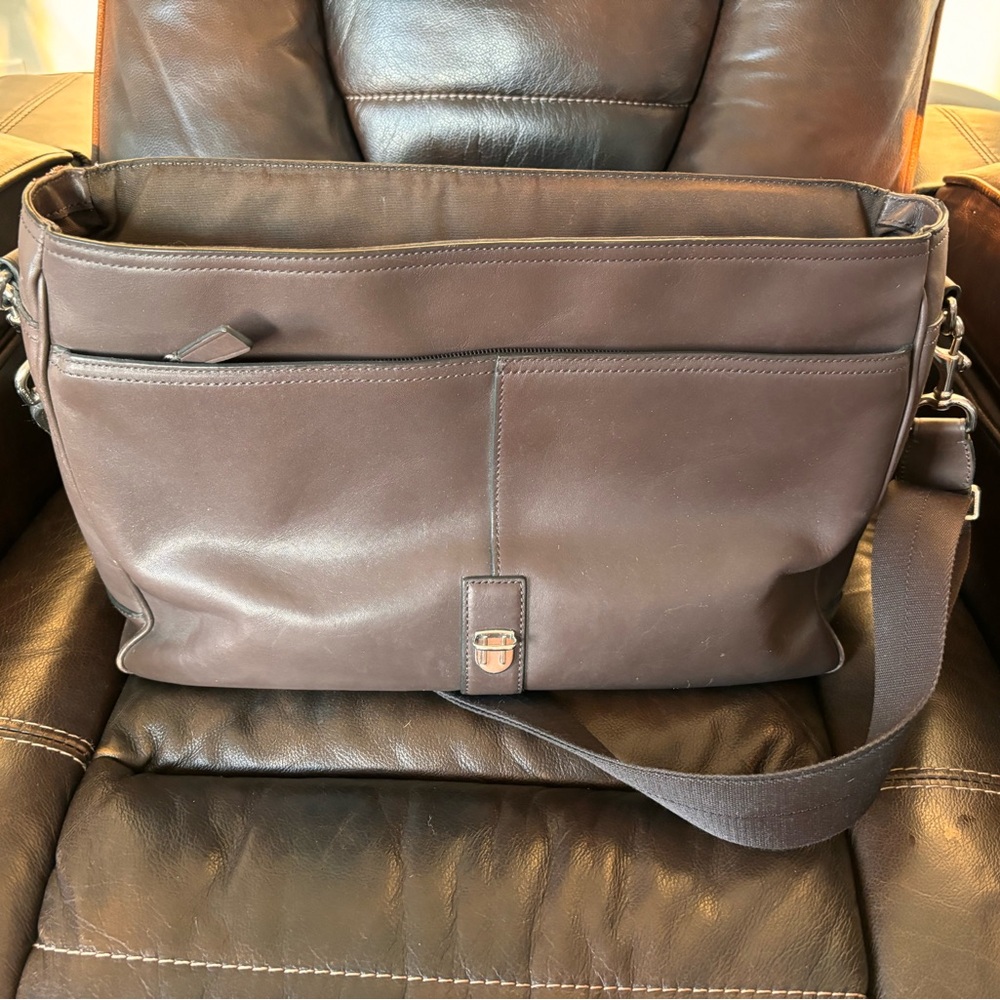 Coach leather computer bag/briefcase